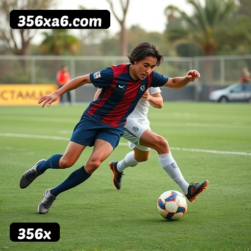 App 356x para iOS e Android — interface mobile, login biométrico e PIX integrado